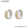 E-562 xuping estilo simple multicolor de acero inoxidable joyas moda señoras pendientes de aro